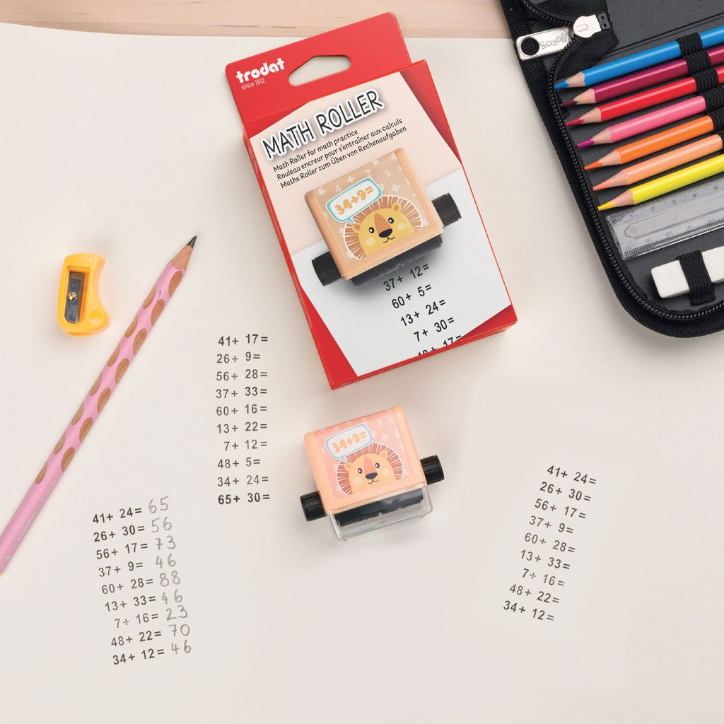 Trodat Math Roller Sumas | Rodillo de Ejercicios para Niños