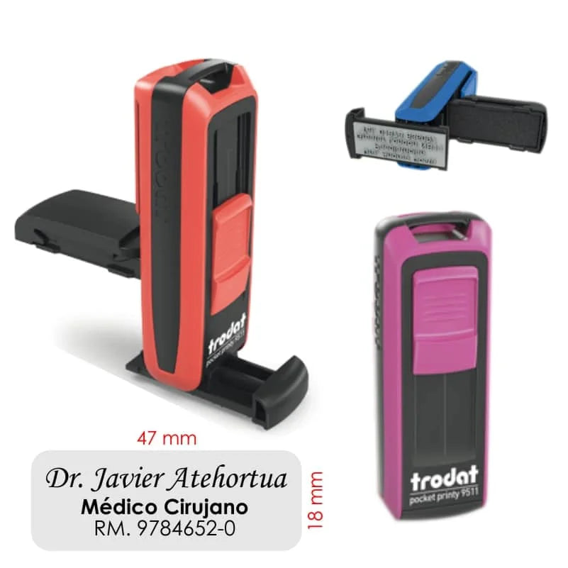 Sello de bolsillo Pocket Printy 9512 | 47x18 mm