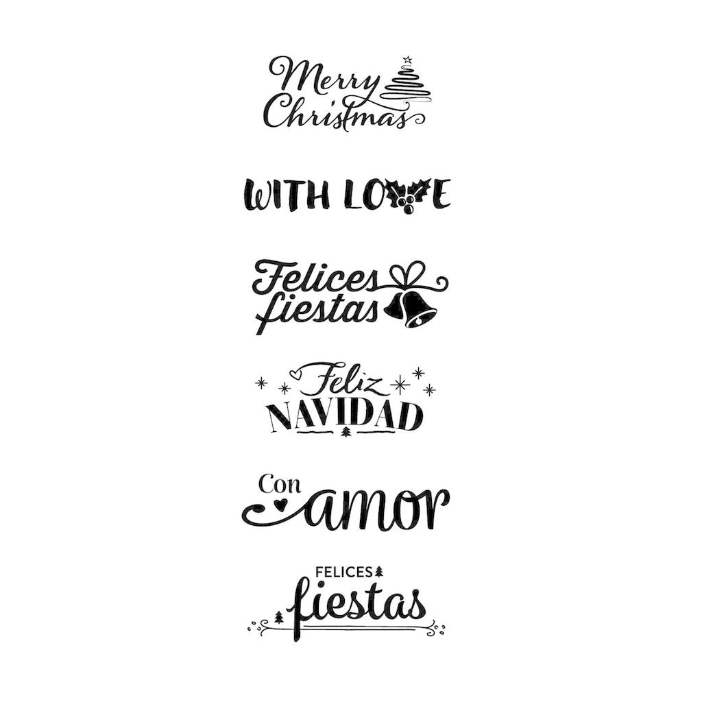 Trodat Creation – Sello con 6 Frases | Navidad • Hecho en casa • Cumpleaños