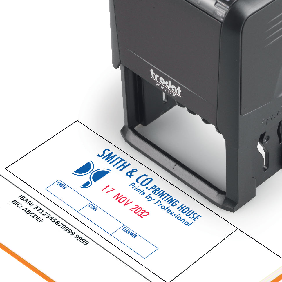 Fechador Printy Trodat 4730 | Fechador Compacto Personalizado 56x33mm | Trodat Perú