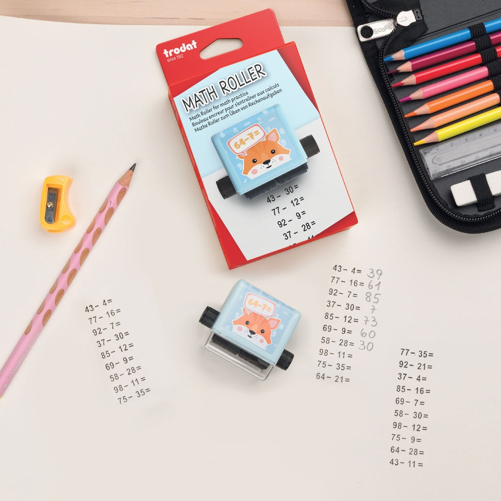 Trodat Math Roller Restas | Rodillo de Ejercicios para Niños