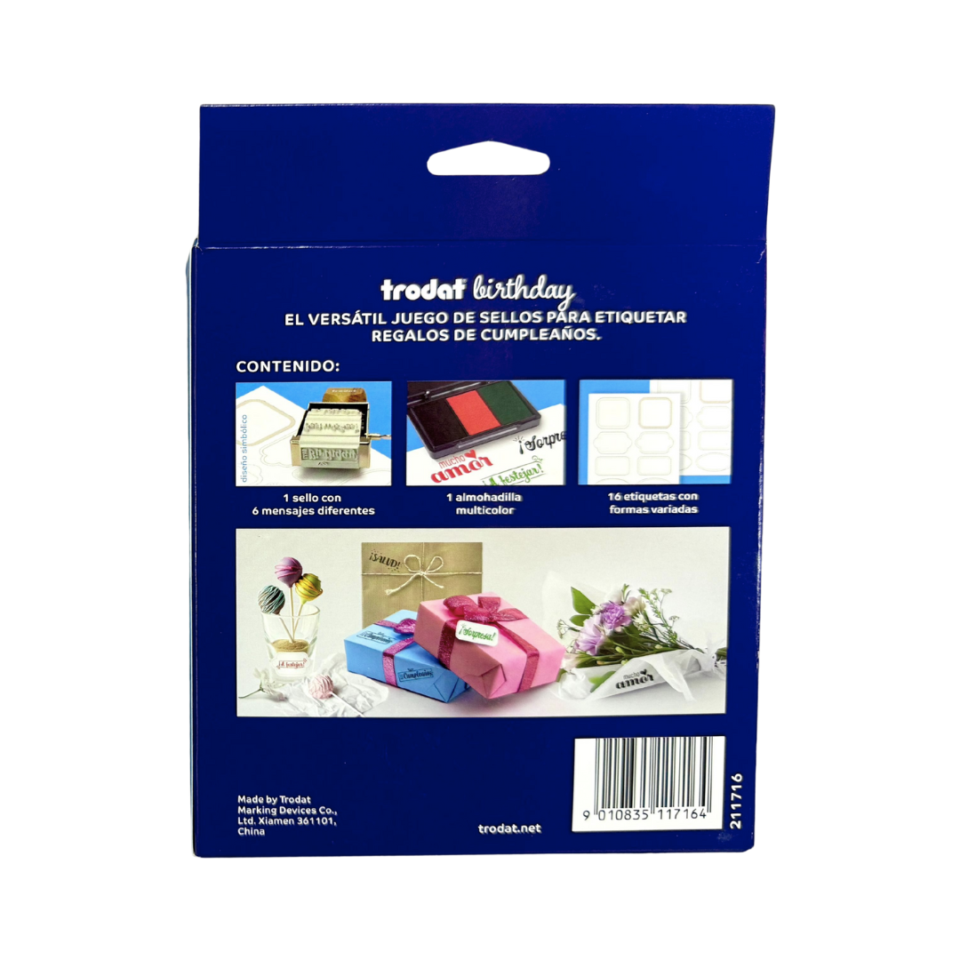 Trodat Creation – Sello con 6 Frases | Navidad • Hecho en casa • Cumpleaños