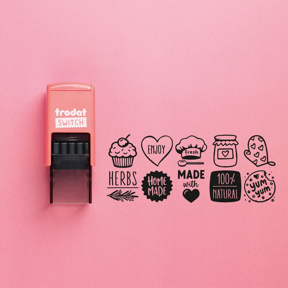 Trodat Switch - 6 sellos en 1 | Navidad • Repostería • Amor